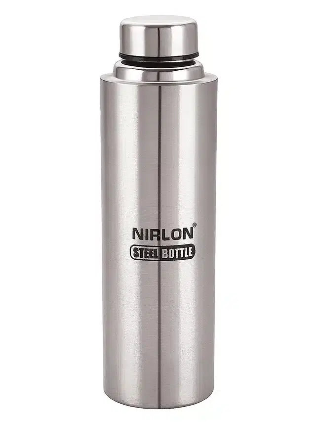 Stainless Steel Insulated Single Wall Water Bottle, Silver, 1000 ml