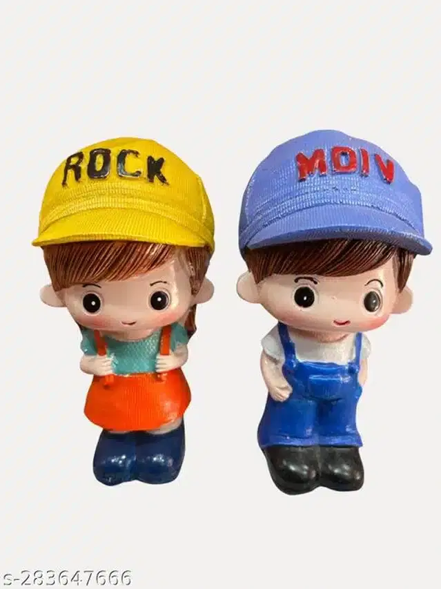Resin Love Couple Showpiece, Multicolor, Pack of 2