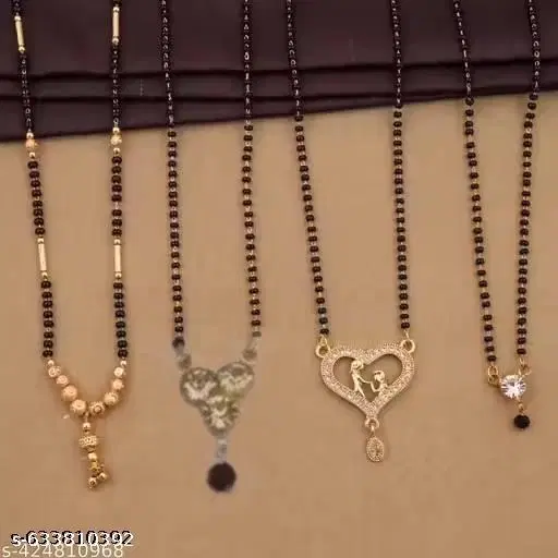 Single Strand Mangalsutra for Women (Free Size, 18 inch)