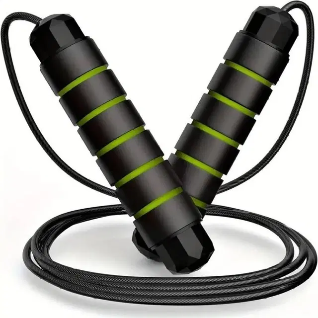 AJRO Deal Diamond Cut Foam Skipping Rope (Green, 270 cm)