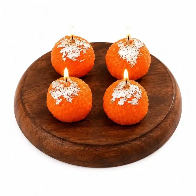 Diacraft Premium Motichoor Ladoo Candles Pack Of 4