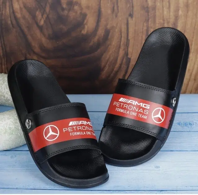 Casual Slippers for Men (Black, 6)
