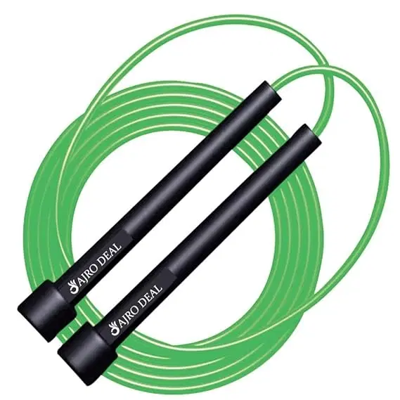 Speed Skipping Rope for Fitness, Cardio & Weight Loss ,(Green)