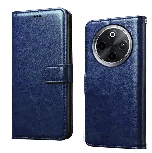 Artificial Leather Mobile Flip Cover for Itel A80, Brown