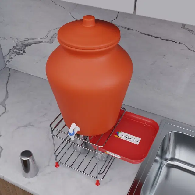 Stainless Steel Matka Stand, Silver