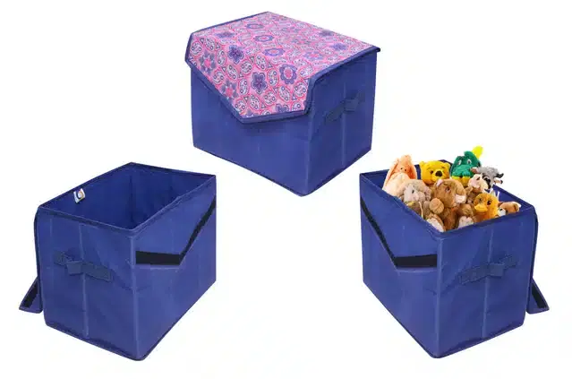 PVC Printed Toys Storage Box, Multicolor
