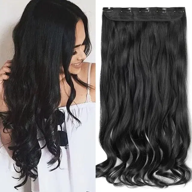 24 Inch Hair Extension/Wig  for Women, Black