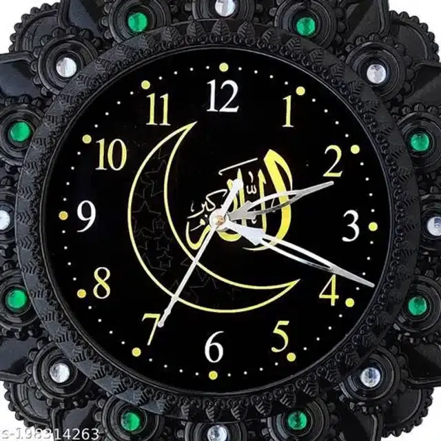 Analog Wall Clock, Black, 30x30 cm