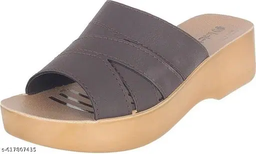Inblu Wedge Sandals for Women (Brown, 3)
