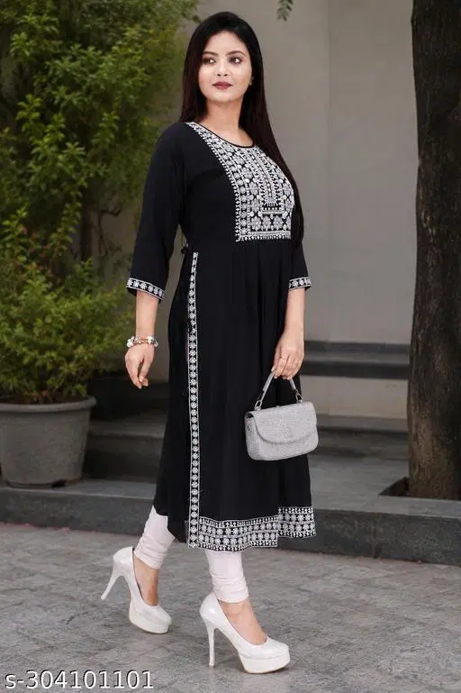 Nayra Kurti for Women (Black, S)