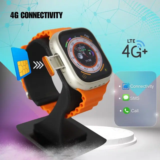 Nylon Strap Smart S8 Ultra Smart Watch for Men & Women, Orange