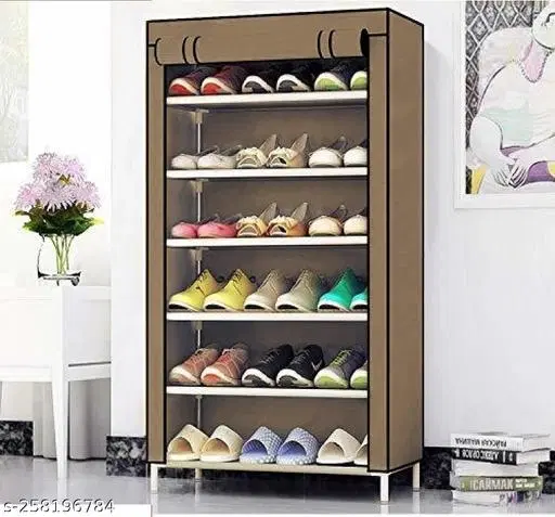 Metal 6 Layer Collapsible Multipurpose Rack, Brown