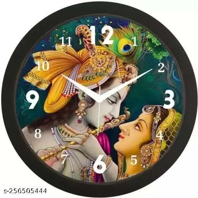 Round Analog Wall Clock, Multicolor, 10x10 inches