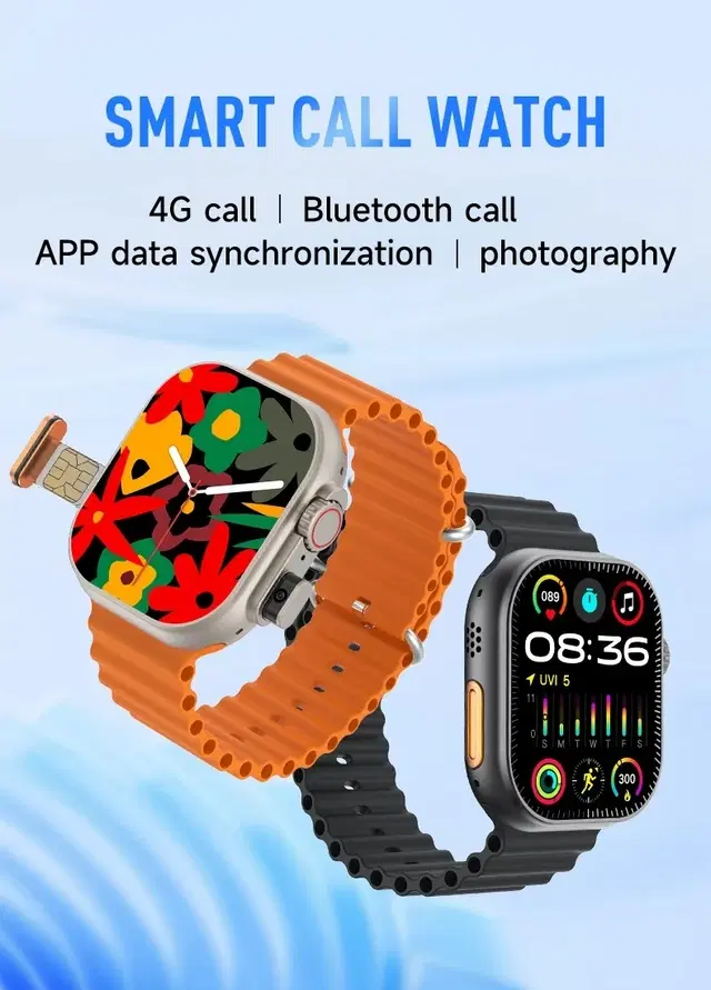 Nylon Strap Smart S8 Ultra Smart Watch for Men & Women, Orange