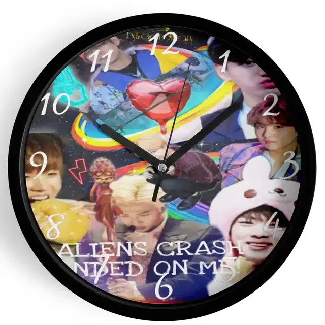 BTS Printed Wall Clock, Multicolor, 7 Inches