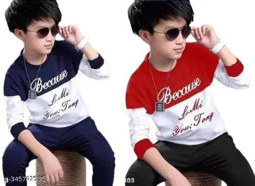 Cotton Clothing Set for Boys, Multicolour, Pack of 2 (2-3 Years)