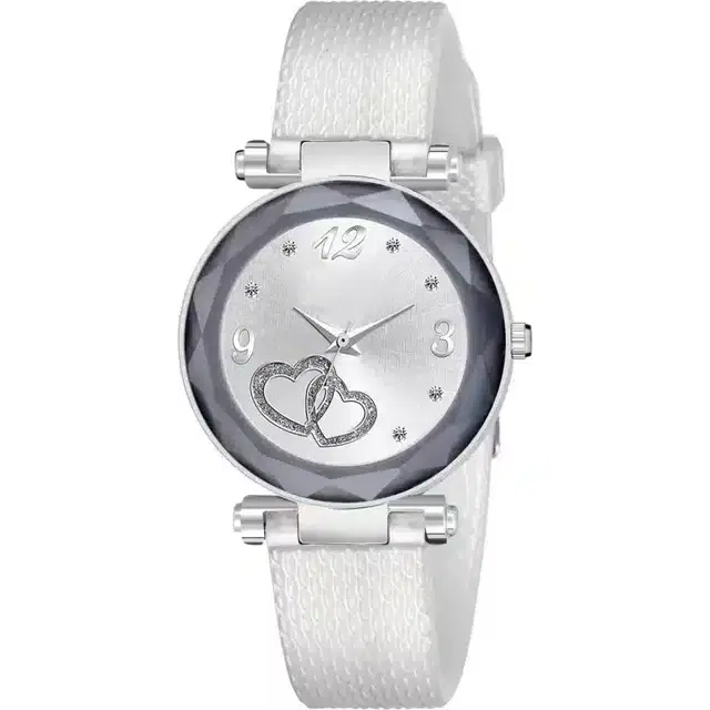 Analog Watch for Girls (White)
