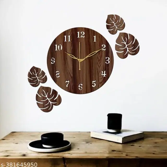 Wooden Wall Clock, Brown