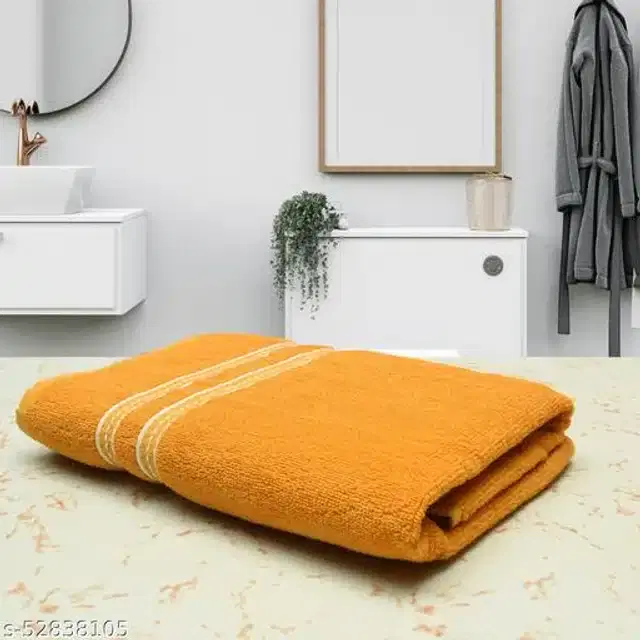 Cotton Bath Towels, Yellow, 70x140 cm
