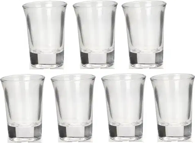 Liquor cum Cocktail Glasses, Transparent, 30 ml, Pack of 7