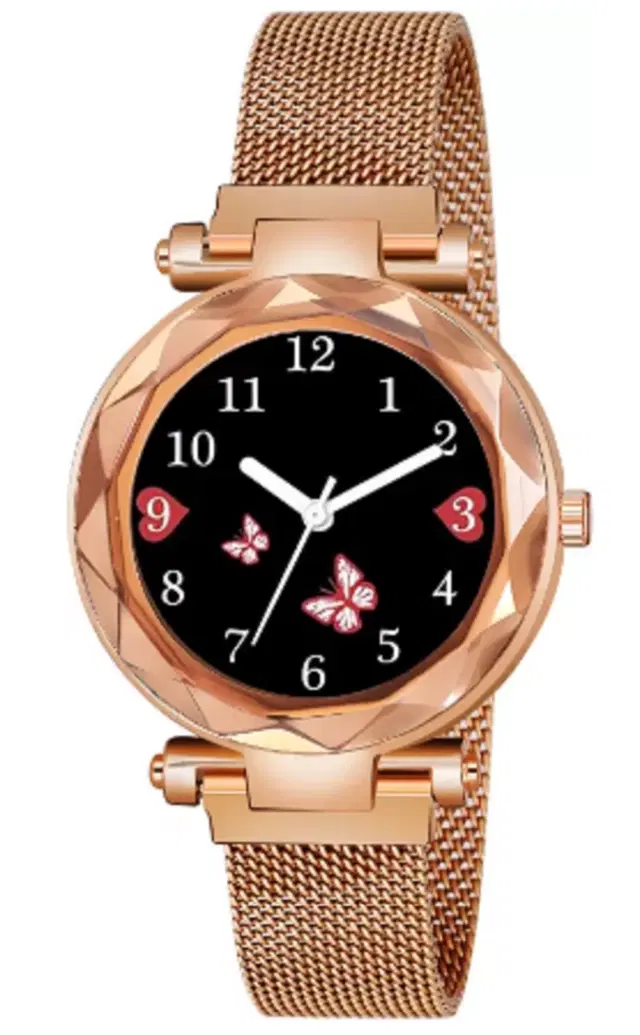 Analog Watch for Women & Girls (Rose Gold)