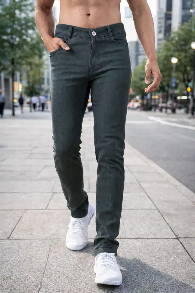 Denim Jeans for Men, Dark Olive (26)