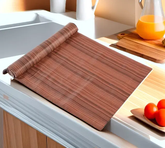 PVC Printed Shelf Mat Roll, Multicolor, 5 m