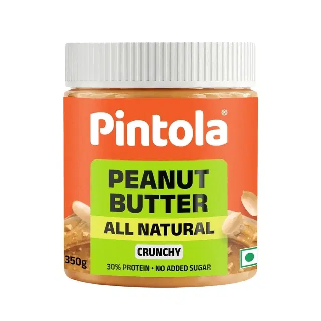 Pintola Peanut Butter Crunchy, All Natural, Unsweetened 350 g