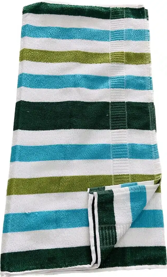 Microfiber Striped Bath Towels, Multicolor