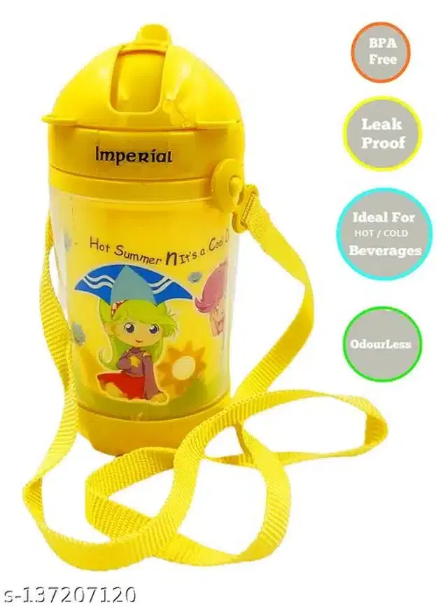 Sipper Water Bottle for Kids, Multicolor