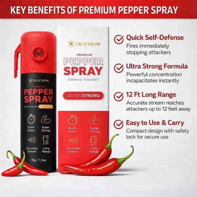 Ultra Strong Pepper Stream Spray (Pack Of 1) (35g)