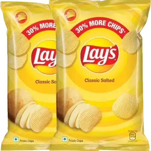Lays Classic Salted Potato Chips, 2X51 g (Set Of 2)
