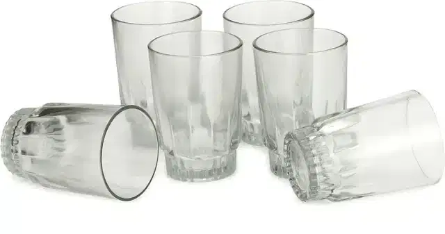 Fancy Water & Wine Glass, 200 ml, Pack of 6