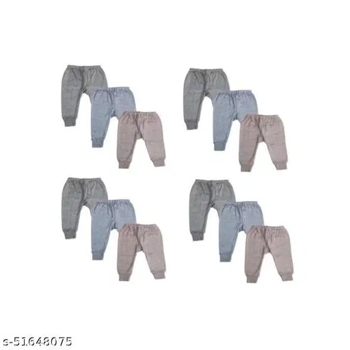 Woolen Thermal Bottomwear for Kids, Pack of 12 (Multicolor, 12-18 Months)