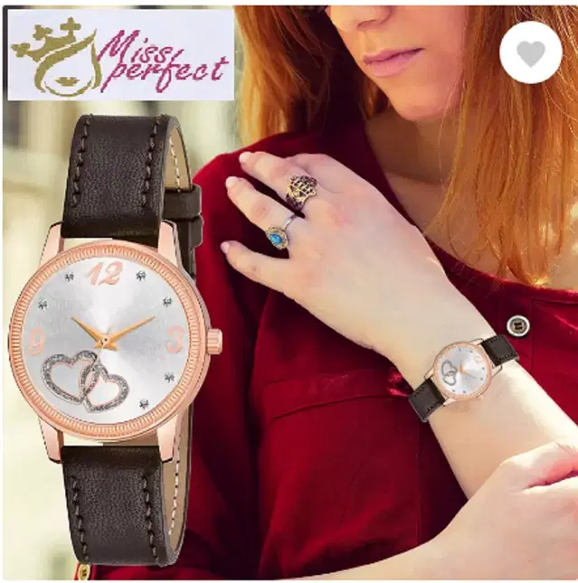 Leather Strap Analog Watch for Women & Girls (Multicolor)