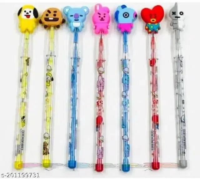 BTS Theme Pencils, Multicolor, Pack of 10