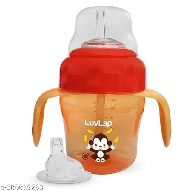 LuvLap Plastic Sipper Bottle for Kids, Muticolor, 150 ml