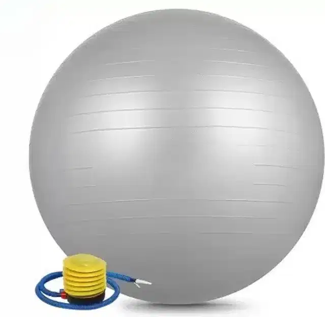 Gym Ball for Exercise, Silver, 55