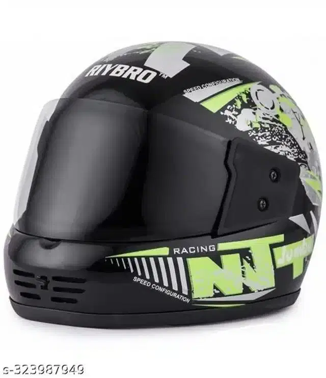 Full Face Helmet for Men & Women, Black & Neon