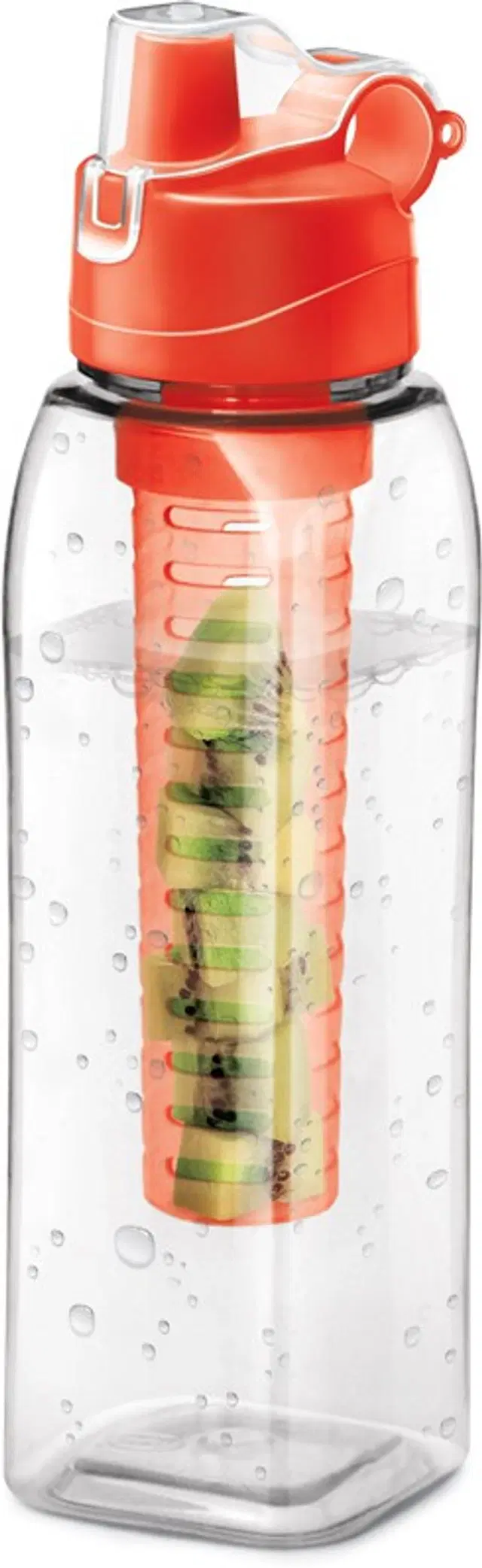 Milton Plastic Fruit Infuser Water Bottles, Orange, 1000 ml