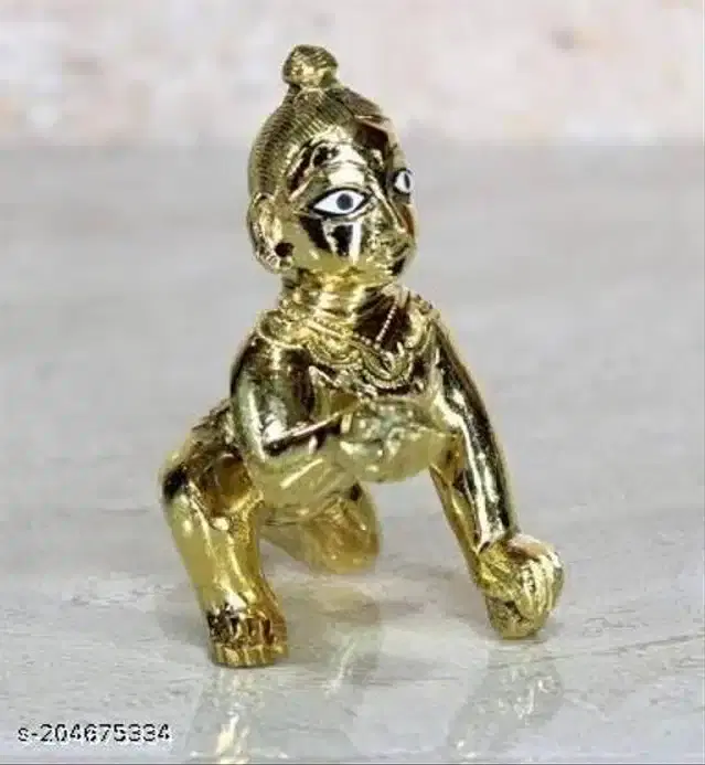 Brass Laddu Gopal Idol, Gold