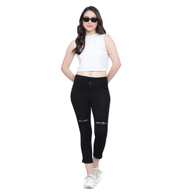 Denim Jeans For Women, BLACK (28)