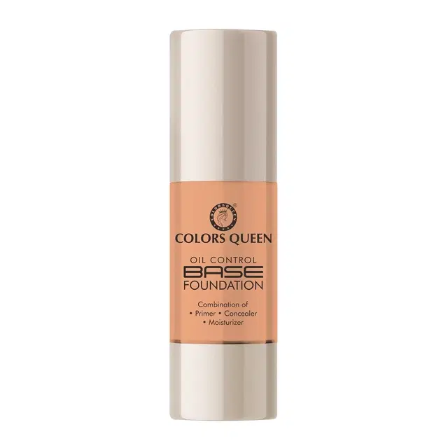 Colors Queen Oil Free Base Foundation With Primer, Golden Beige, Shade -03