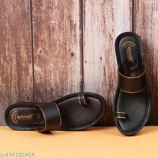 Aerowalk Sliders for Women (Black, 4)