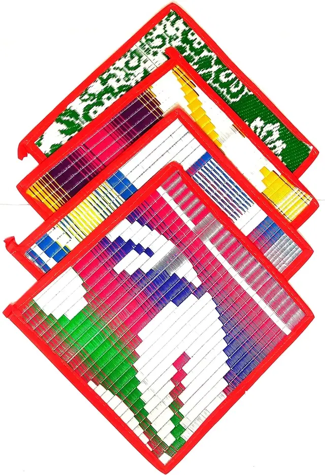 Nylon Floor Mat, Multicolor, 16x18 inches, Pack of 4