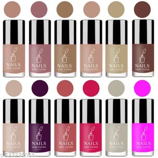 Nails N Shine 12 Pc Multicolor Nail Polish Combo