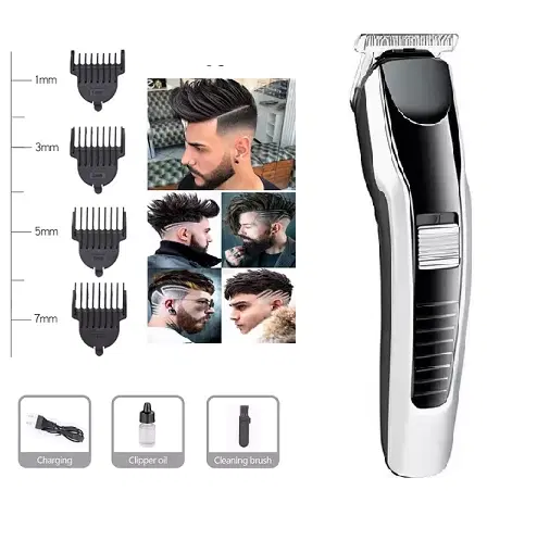 Rechargeable Professional AL-538 Trimmer for Men & Women, Black & SIlver
