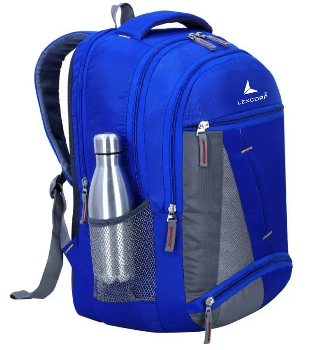 Polyester Laptop Backpack for Men, Royal Blue, 45 L