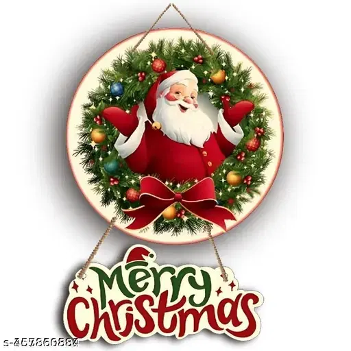 Plastic Christmas Wall Hanging, Multicolor, 9 inches