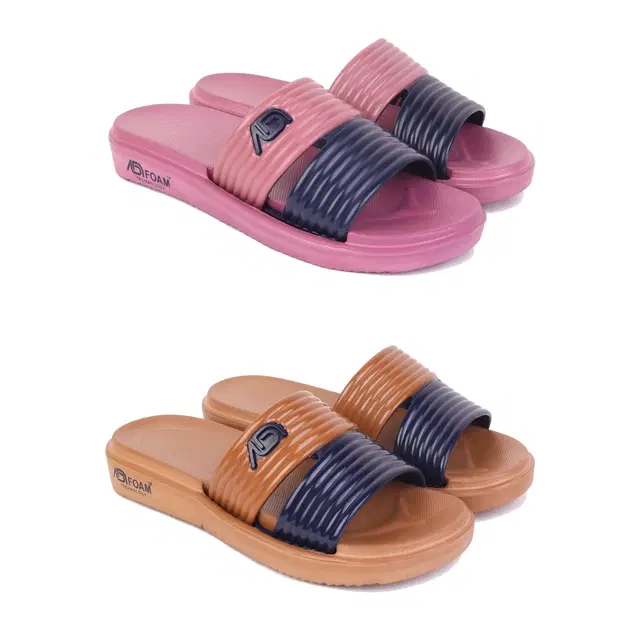 Combo of Sliders for Women, Set of 2 (Multicolor, 5)